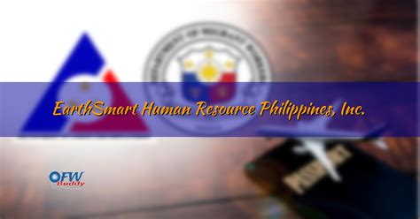 earthsmart human resource philippines inc|PhilJobNet .